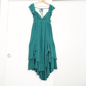 NWT Free People Aquamarine Midi Dress Open Back Size Small